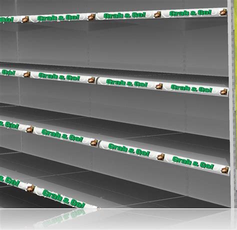 gondola shelving price strips.
